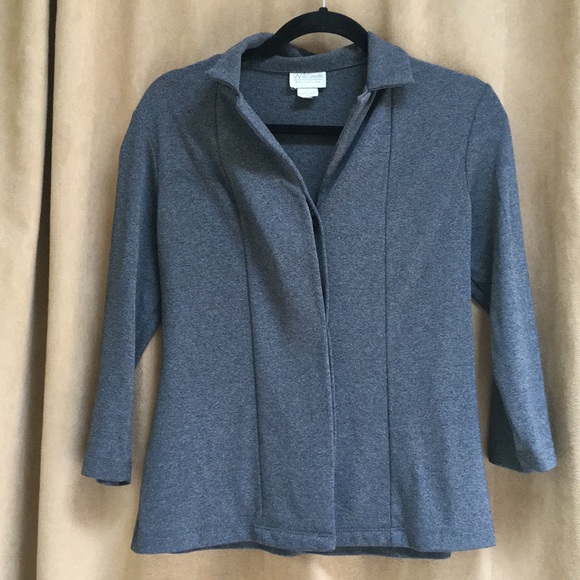 Willi Smith Tops - Gray Button up   3/4 sleeve Blouse Size M